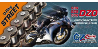 řetěz 530DZO, ČZ (barva černá, 122 článků vč. nýtovací spojky RIVET)