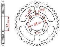 Ocelová rozeta pro sekundární řetězy typu 420, JT - Anglie (29 zubů)