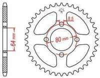 Ocelová rozeta pro sekundární řetězy typu 420, JT - Anglie (45 zubů)