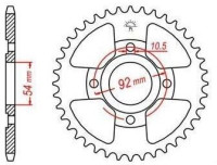 Ocelová rozeta pro sekundární řetězy typu 420, JT - Anglie (60 zubů)