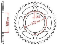 Ocelová rozeta pro sekundární řetězy typu 420, JT - Anglie (52 zubů)