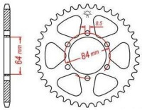 Ocelová rozeta pro sekundární řetězy typu 428, JT - Anglie (49 zubů)
