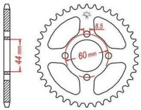 Ocelová rozeta pro sekundární řetězy typu 428, JT - Anglie (49 zubů)