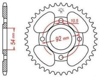 Ocelová rozeta pro sekundární řetězy typu 428, JT - Anglie (44 zubů)