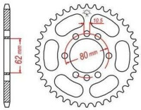 Ocelová rozeta pro sekundární řetězy typu 428, JT - Anglie (50 zubů)