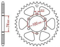Ocelová rozeta pro sekundární řetězy typu 520, JT - Anglie (46 zubů)