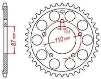 Ocelová rozeta pro sekundární řetězy typu 525, JT - Anglie (46 zubů)