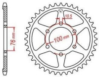 Ocelová rozeta pro sekundární řetězy typu 530, JT - Anglie (39 zubů)