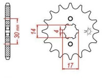 řetězové kolečko pro sekundární řetězy typu 420, JT - Anglie (13 zubů)