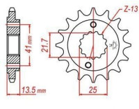 řetězové kolečko pro sekundární řetězy typu 525, JT - Anglie (15 zubů)