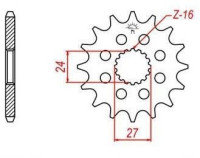 řetězové kolečko pro sekundární řetězy typu 530, JT - Anglie (18 zubů)
