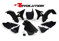 Sada plastů Yamaha - REVOLUTION KIT pro YZ 125/250 02-21, RTECH (černá, 7 dílů)