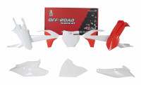 Sada plastů KTM, RTECH (oranžovo-bílá, 6 dílů, vč. krytů vzduch filtru)
