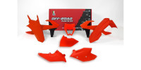 Sada plastů KTM, RTECH (neon oranžová, 6 dílů, vč. levého krytu vzduch filtru a přední masky)