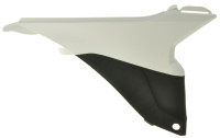 Boční kryt vzduchového filtru pravý KTM, RTECH (bílo-černý)