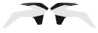 Spoilery chladiče KTM, RTECH (bílo-černé, pár)