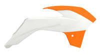 Spoilery chladiče KTM, RTECH (bílo-oranžové, pár)