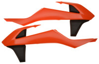 Spoilery chladiče KTM, RTECH (oranžovo-černé, pár)