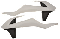 Spoilery chladiče KTM, RTECH (bílo-černé, pár)