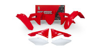 Sada plastů Honda, RTECH (červeno-bílá, 6 dílů, vč. krytů vzduch filtru)