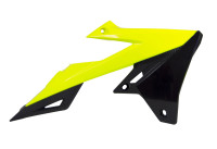 Spoilery chladiče Suzuki, RTECH (neon žluté-černé, pár)