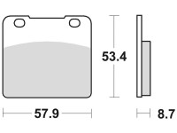 Brzdové destičky, BRAKING (semi-metalická směs SM1) 2 ks v balení
