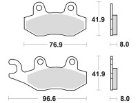 Brzdové destičky, BRAKING (semi-metalická směs SM1) 2 ks v balení