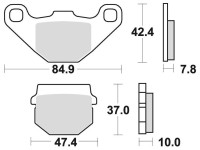 Brzdové destičky, BRAKING (semi-metalická směs SM1) 2 ks v balení