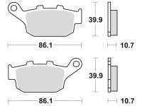 Brzdové destičky, BRAKING (semi-metalická směs SM1) 2 ks v balení