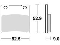 Brzdové destičky, BRAKING (semi-metalická směs SM1) 2 ks v balení