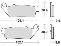Brzdové destičky, BRAKING (semi-metalická směs SM1) 2 ks v balení