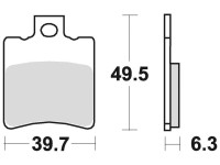 Brzdové destičky, BRAKING (semi-metalická směs SM1) 2 ks v balení