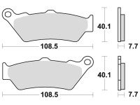 Brzdové destičky, BRAKING (semi-metalická směs SM1) 2 ks v balení