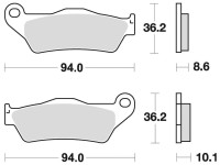 Brzdové destičky, BRAKING (semi-metalická směs SM1) 2 ks v balení