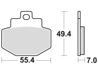Brzdové destičky, BRAKING (semi-metalická směs SM1) 2 ks v balení