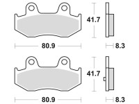 Brzdové destičky, BRAKING (semi-metalická směs SM1) 2 ks v balení