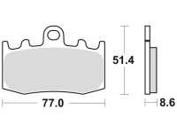 Brzdové destičky, BRAKING (semi-metalická směs SM1) 2 ks v balení