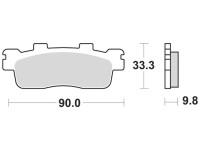 Brzdové destičky, BRAKING (semi-metalická směs SM1) 2 ks v balení