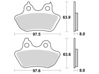Brzdové destičky, BRAKING (semi-metalická směs SM1) 2 ks v balení