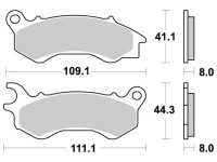 Brzdové destičky, BRAKING (semi-metalická směs SM1) 2 ks v balení