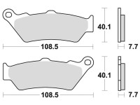 Brzdové destičky, BRAKING (sinterová směs CM55) 2 ks v balení