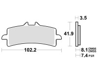 Brzdové destičky, BRAKING (sinterová směs CM55) 2 ks v balení