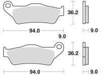 Brzdové destičky, BRAKING (sinterová směs CM55) 2 ks v balení