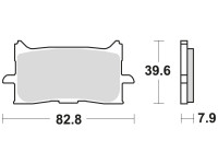 Brzdové destičky, BRAKING (sinterová směs CM55) 2 ks v balení