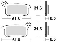 Brzdové destičky, BRAKING (sinterová směs CM44) 2 ks v balení