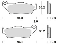 Brzdové destičky, BRAKING (sinterová směs CM56) 2 ks v balení