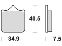 Brzdové destičky, BRAKING (semi metalická směs CM66) 2 ks v balení