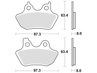 Brzdové destičky, BRAKING (sinterová směs CM77) 2 ks v balení