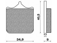 Brzdové destičky (směs ST sintered metal S2) NEWFREN (4 ks v balení)