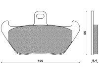 Brzdové destičky (směs ST sintered metal S2) NEWFREN (2 ks v balení)